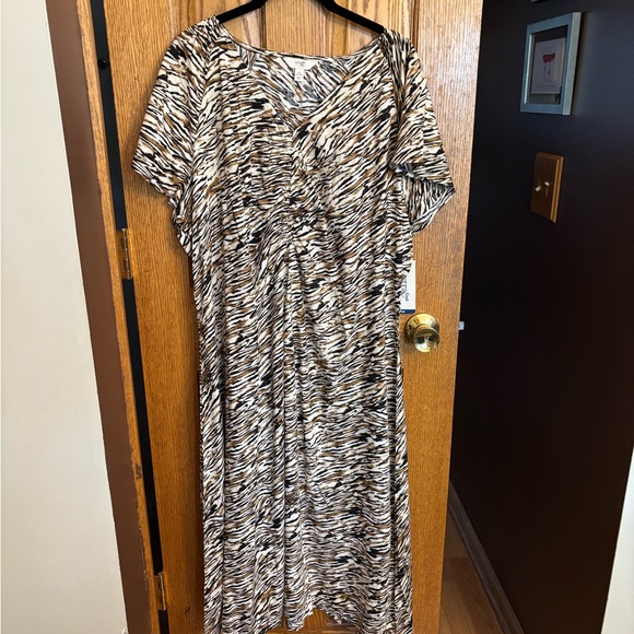 Terra & Sky Dresses & Skirts - Terra $ Sky Stylish Zebra Print Dress 2X NWT
